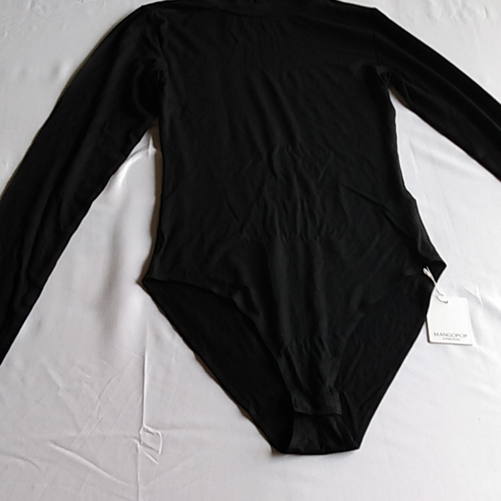 Women Mangopop collection Bodysuit in Black very soft and stretchy Size Xs